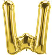 Northstar Mylar & Foil Gold Letter W 34" Balloon