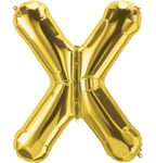 Northstar Mylar & Foil Gold Letter X 34" Balloon