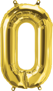 Northstar Mylar & Foil Gold Number 0 (Zero) 16" Balloon