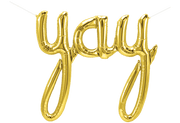 Gold Yay Script 45" Balloon