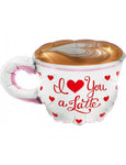 Northstar Mylar & Foil I Love You a Latte Coffee Mug 27″ Balloon