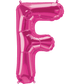 Magenta Letter F 34" Balloon