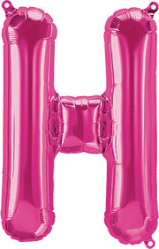 Northstar Mylar & Foil Magenta Letter H 16" Balloon