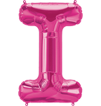 Northstar Mylar & Foil Magenta Letter I 34" Balloon