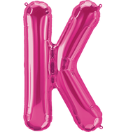 Northstar Mylar & Foil Magenta Letter K 34" Balloon