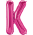 Northstar Mylar & Foil Magenta Letter K 34" Balloon