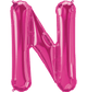 Magenta Letter N 34" Balloon