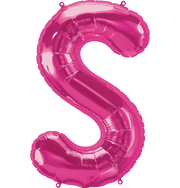 Northstar Mylar & Foil Magenta Letter S 34" Balloon