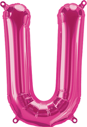 Magenta Letter U 16" Balloon