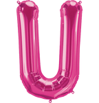 Northstar Mylar & Foil Magenta Letter U 34" Balloon