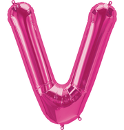 Northstar Mylar & Foil Magenta Letter V 34" Balloon