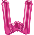 Northstar Mylar & Foil Magenta Letter W 34" Balloon