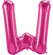Northstar Mylar & Foil Magenta Letter W 34" Balloon