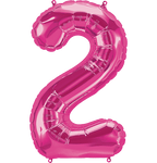 Northstar Mylar & Foil Magenta Number 2 (Two) 34" Balloon