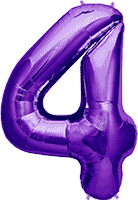 Northstar Mylar & Foil Purple / 4 Purple Giant 34" Balloon Letters and Numbers