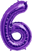 Northstar Mylar & Foil Purple / 6 Purple Giant 34" Balloon Letters and Numbers
