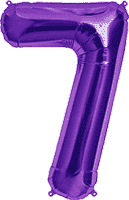 Northstar Mylar & Foil Purple / 7 Purple Giant 34" Balloon Letters and Numbers