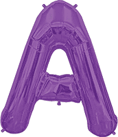 Northstar Mylar & Foil Purple / A Purple Giant 34" Balloon Letters and Numbers