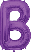 Northstar Mylar & Foil Purple / B Purple Giant 34" Balloon Letters and Numbers