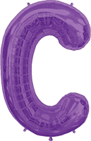 Northstar Mylar & Foil Purple / C Purple Giant 34" Balloon Letters and Numbers