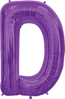 Northstar Mylar & Foil Purple / D Purple Giant 34" Balloon Letters and Numbers