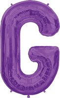 Northstar Mylar & Foil Purple / G Purple Giant 34" Balloon Letters and Numbers