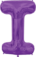 Northstar Mylar & Foil Purple / I Purple Giant 34" Balloon Letters and Numbers