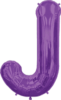 Northstar Mylar & Foil Purple / J Purple Giant 34" Balloon Letters and Numbers