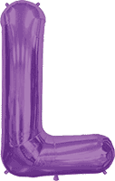Northstar Mylar & Foil Purple / L Purple Giant 34" Balloon Letters and Numbers