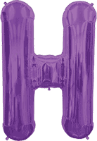 Purple Letter H 34″ Balloon