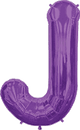 Purple Letter J 34″ Balloon