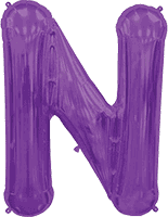 Northstar Mylar & Foil Purple Letter N 34″ Balloon