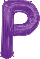 Purple Letter P 34″ Balloon