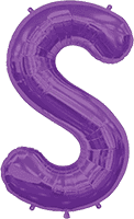 Northstar Mylar & Foil Purple Letter S 34″ Balloon