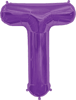 Northstar Mylar & Foil Purple Letter T 34″ Balloon