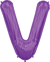 Purple Letter V 34″ Balloon