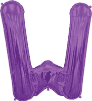 Northstar Mylar & Foil Purple Letter W 34″ Balloon