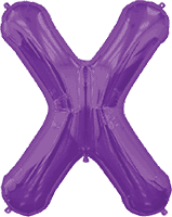 Northstar Mylar & Foil Purple Letter X 34″ Balloon