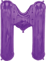Northstar Mylar & Foil Purple / M Purple Giant 34" Balloon Letters and Numbers