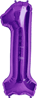 Purple Number 1 34″ Balloon