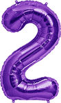 Northstar Mylar & Foil Purple Number 2 34″ Balloon