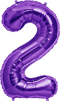 Northstar Mylar & Foil Purple Number 2 34″ Balloon