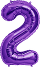 Purple Number 2 34″ Balloon