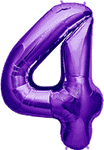 Northstar Mylar & Foil Purple Number 4 34″ Balloon