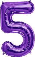Northstar Mylar & Foil Purple Number 5 34″ Balloon