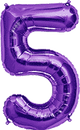 Purple Number 5 34″ Balloon