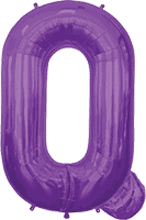 Northstar Mylar & Foil Purple / Q Purple Giant 34" Balloon Letters and Numbers