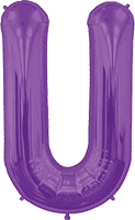 Northstar Mylar & Foil Purple / U Purple Giant 34" Balloon Letters and Numbers