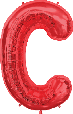 Northstar Mylar & Foil Red / C Red 34" Giant Balloon Letters and Numbers