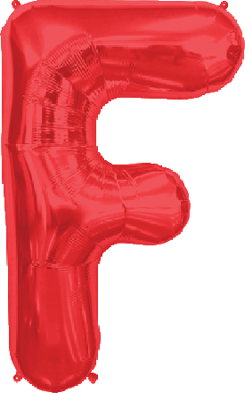 Northstar Mylar & Foil Red / F Red 34" Giant Balloon Letters and Numbers